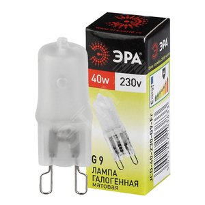Лампа галогенная G9-JCD-40-230V-FR (галоген, капсула матовая, 40Вт, нейтр, G9) - ЭРА (Энергия света)