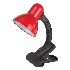 Светильник настольный на прищепке красный N-102-E27-40W-R