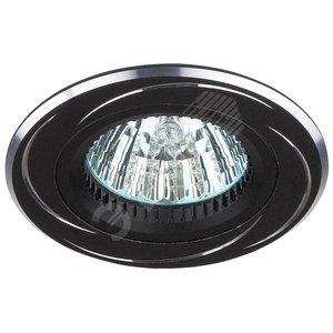 KL34 AL/BK Точечные светильники ЭРА алюминиевый MR16,12V/220V, 50W черный/хром - ЭРА (Энергия света)