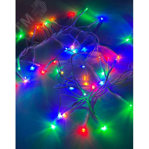 Гирлянда LED Мишура 3 м белый провод, мультиколор,  220V ENIN - WM ЭРА (Б0047972) - фото 4