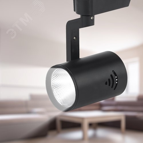 Светильник светодиодный трековый на шинопровод TR1 - 10 BK 10 Вт черный COB (30/360) 2