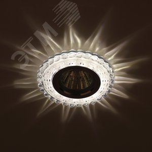 Светильник точечный декоративный cо светодиодной подсветкой MR16, прозрачный DK LD35 SL/WH 3