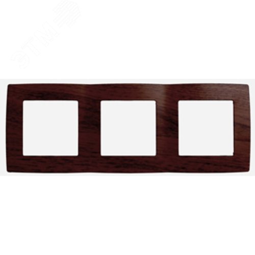 Рамка для розеток и выключателей 3 поста венге пластик ЭРА 12 12-5003-10 2