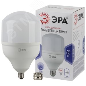 Лампа LED POWER T160-65W-6500-E27/E40 (диод, колокол, 65Вт, хол, E27/E40) | Б0047946 | ЭРА - ЭРА (Энергия света)