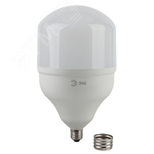 Лампа светодиодная LED 65 Вт 5200Лм 4000К T160 нейтральный E27/E40 (переходник) 170-265В LED POWER T160-65W-4000-E27/E40 - фото 3