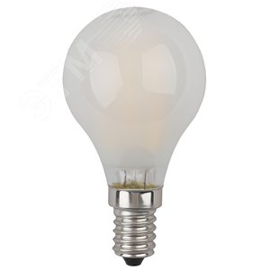 Лампа светодиодная F-LED P45-9w-840-E14 frost  (филамент, шар мат, 9Вт, нейтр, E14) (10/100/3600) ЭРА (Б0047027) 3