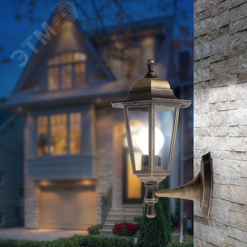 Светильник настенный НБУ 06-60-001 шестигранный под бронзу IP44 Е27 max60Вт 9