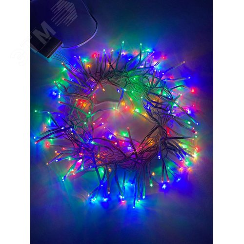 Гирлянда LED Мишура 3 м белый провод, мультиколор,  220V ENIN - WM ЭРА (Б0047972) - фото 2
