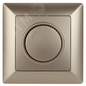 4-401-04 Светорегулятор поворотный, 600Вт 230В, СУ, Solo, шампань (10/100/2500) | Б0043399 | Intro - ЭРА (Энергия света)