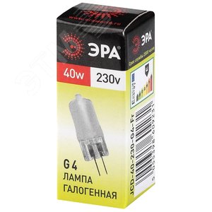 Лампа накаливания галогенная G4-JCD-40W-230V-FR (галоген, капсула, 40Вт, нейтр, G4) (100/1000/35000) - фото 2