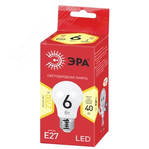 Лампа светодиодная LED A55-6W-827-E27(диод,груша,6Вт,тепл,E27) (Б0028008) - фото 3