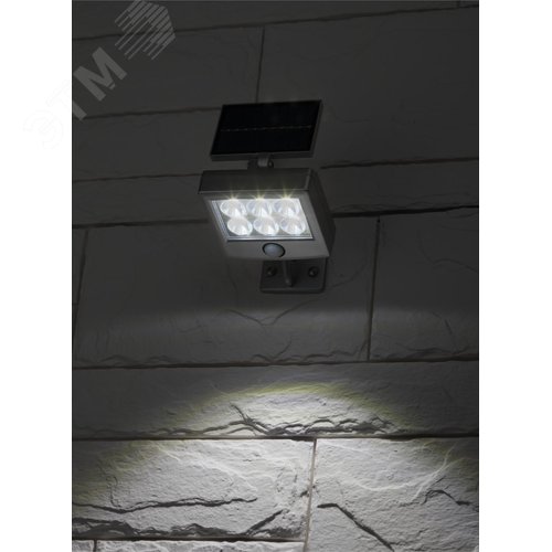 Прожектор с датчиком движения, на солнечной батарее, 6LED, 150 lm ERAFS048-08 ЭРА (Б0044248) 2