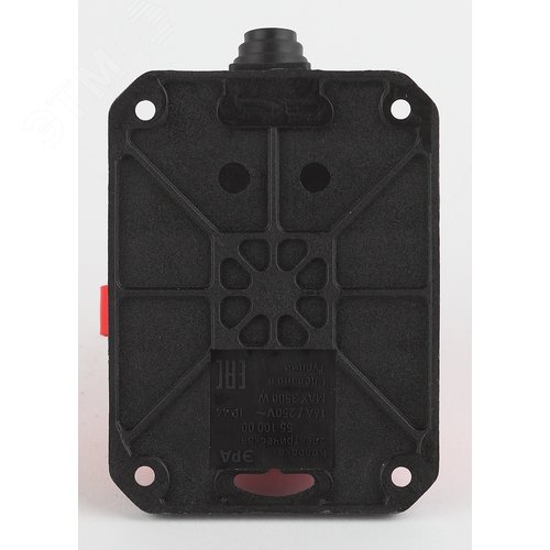 Колодка каучуковая с/з 1 гнездо 16A IP44 красная 24/240/1440 - фото 5