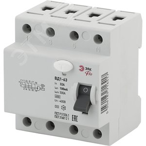 УЗО PRO NO-902-66 ВД1-63 4P 32А 100мА - ЭРА (Энергия света)