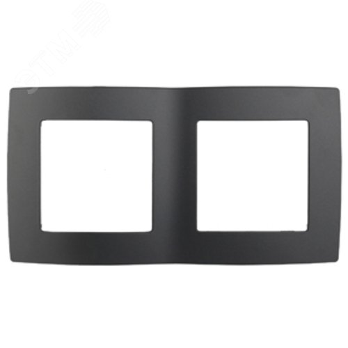 Рамка для розеток и выключателей 2 поста антрацит пластик ЭРА 12 12-5002-05 2
