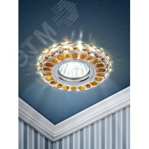 DK LD10 SL OR/WH Точечные светильники ЭРА декор cо светодиодной подсветкой MR16, прозрачный оранжевый (Б0028093) - фото 2