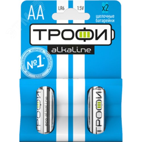 Батарейка Трофи LR6-2BL ENERGY POWER Alkaline (40/320/15360) - фото 2