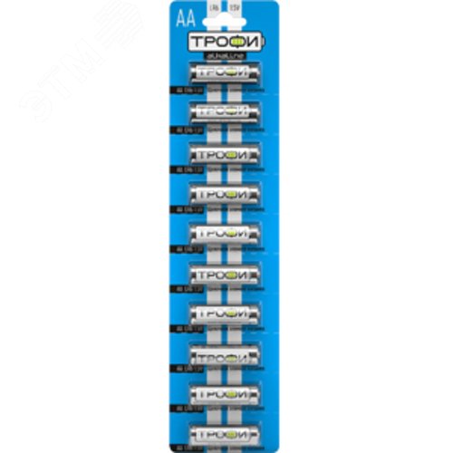 Батарейка Трофи LR6-10BL strip ENERGY POWER Alkaline (100/1000/20000) - фото 2