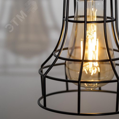 Подвес PL10 BK металл, E27, max 60W, d135 мм, черный (20/240) 6