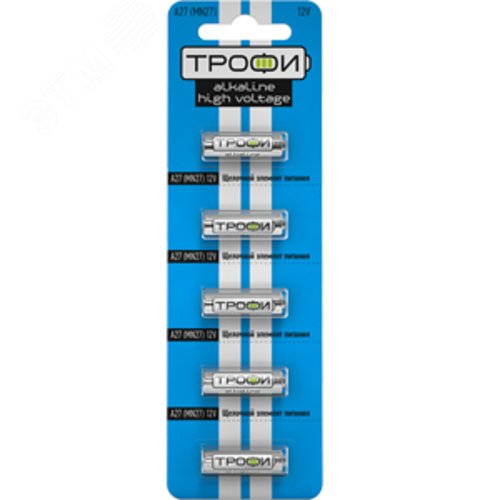 Батарейка Трофи A27-5BL ENERGY POWER Alkaline (100/1000/60000) 2