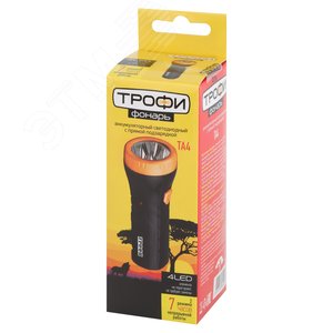 Фонарь TA4 Трофи Акку 4V0.5Ah, 4xLED, карт (Б0002594) - фото 2