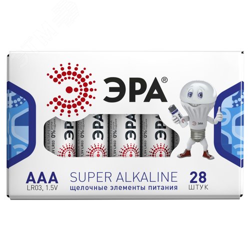 Батарейка LR03-28 box SUPER Alkaline (28/1120/44800) - фото 3