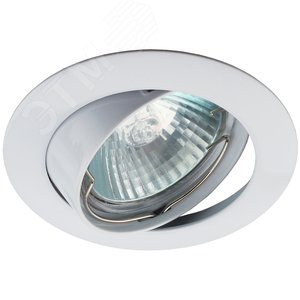 Светильник встраиваемый литой поворотный MR16KL1A WH 12V/220V, 50W белый (100/2100) ЭРА - ЭРА (Энергия света)
