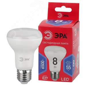 Лампа светодиодная LED 8 Вт 640Лм 6500К рефлектор холодный E27 220-240В LED R63-8W-865-E27 Red Line
