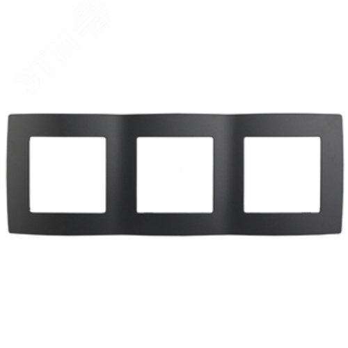 Рамка для розеток и выключателей 3 поста антрацит пластик ЭРА 12 12-5003-05 2
