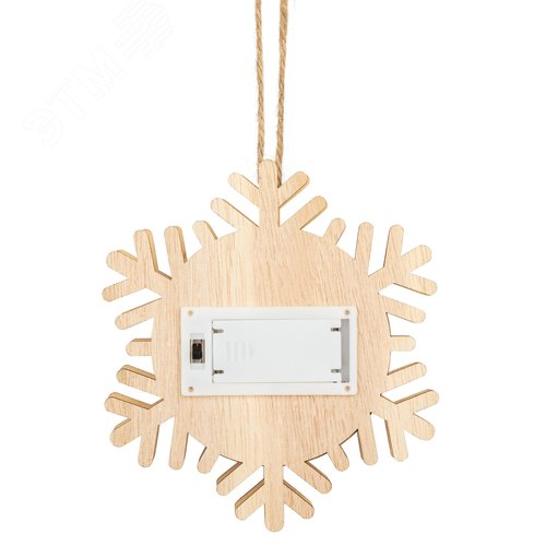 Светильник новогодний декоративный Снежинка, 15х15 см, 6 LED, 2хААА ENGDS-6L - фото 4