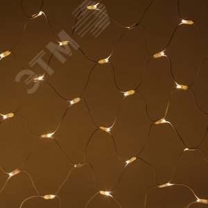 Гирлянда светодиодная новогодняя ERAPS-SKW1 сеть 2x3 м тёплый белый свет 300 LED белый каучук - ЭРА (Энергия света)
