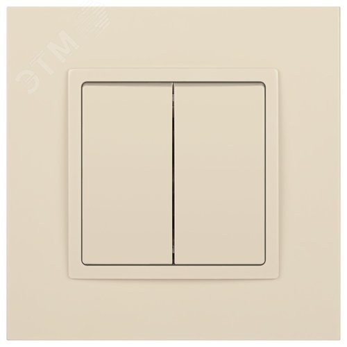 Переключатель двойной, 10АХ-250В, Эра Elegance, сл.кость,14-1106-02 - фото 2