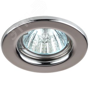 Светильник штампованный MR16,12V/220V, 50W хром ST1 CH - ЭРА (Энергия света)
