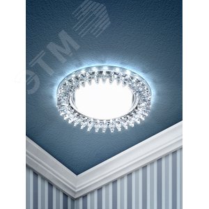 DK LD20 SL/WH Точечные светильники ЭРА декор cо светодиодной подсветкой Gx53, прозрачный (Б0028065) - фото 4