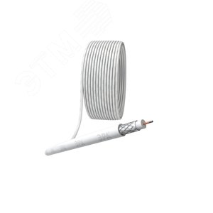 Кабель коаксиальный 3С-2V 75 Ом CCS/(оплётка Al 48%) PVC цвет белый 100м SIMPLE - ЭРА (Энергия света)