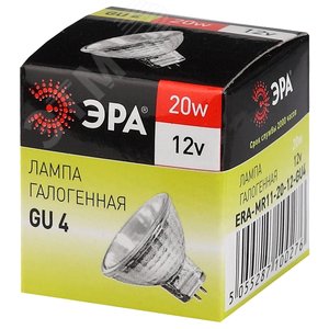 Лампа накаливания галогенная GU4-MR11-20W-12V-30CL (галоген, софит, 20Вт, нейтр, GU4) (10/200/12000) - фото 2
