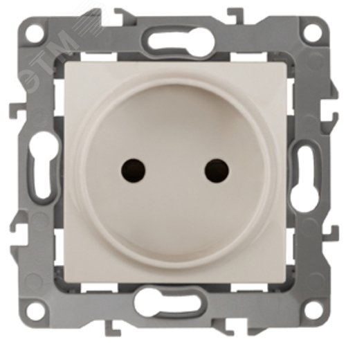 Розетка однофазная скрытого монтажа, в рамку без шторок слоновая кость 16А 250В IP20 автоматические (безвинтовые) зажимы 12-2105-02 Эра 12 2
