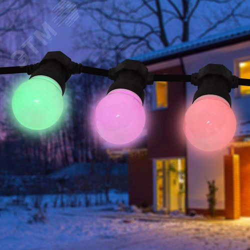 Гирлянда  Белт Лайт набор 5 м, ERABL-MK52 10 LED (шаг  50 см), мультиколор, динамич.режим, с ЭРА (Б0047956) - фото 8