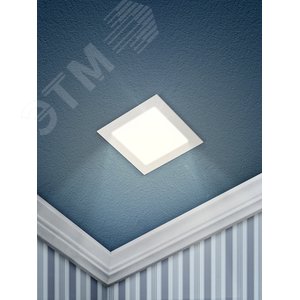 Светильник светодиодный ДВО-9W 4000К 360Лм a=146мм IP20 квадратный (Б0017490) 3