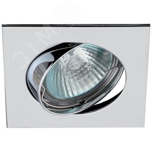 Светильник  литой квадрат пов. MR16,12V/220V, 50W 50W хром (100/1400) ЭРА (C0043661)