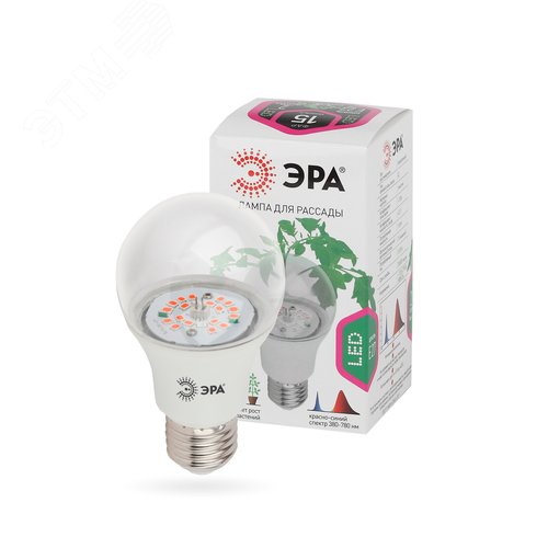 Лампа светодиодная лампа для рассады тип А60, 10 Вт, 220-240V FITO-10W-RB-E27-K - фото 3