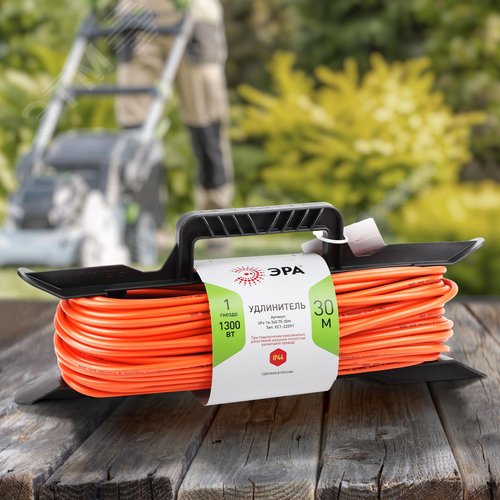 Удлинитель силовой на рамке c заземлением 1 розетка 30м ПВС 3x0.75мм2 UFx-1e-3x0.75-30m 3