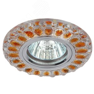 DK LD10 SL OR/WH Точечные светильники ЭРА декор cо светодиодной подсветкой MR16, прозрачный оранжевый (Б0028093) - фото 3