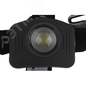 Фонарь налобный светодиодный 3Вт 50Лм IP40 SMD 2 режима на батарейках 3xAAA (в комплект не входят) GB-301 черный с регулируемым фокусом - фото 4
