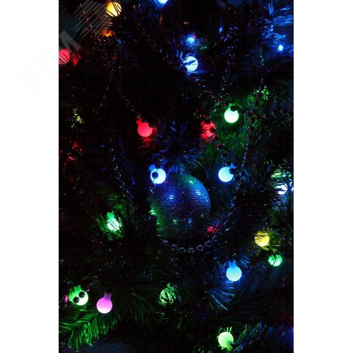 Гирлянда LED Нить Шарики d18мм, 5 м мультиколор, 220V ENIN - 18BM ЭРА (Б0047968) 7