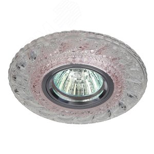 DK LD18 SL PK/WH Точечные светильники ЭРА декор cо светодиодной подсветкой MR16, прозрачный розовый (Б0028068) - фото 3
