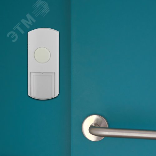 Кнопка дверного звонка проводная от сети IP44 D1 белый - фото 2