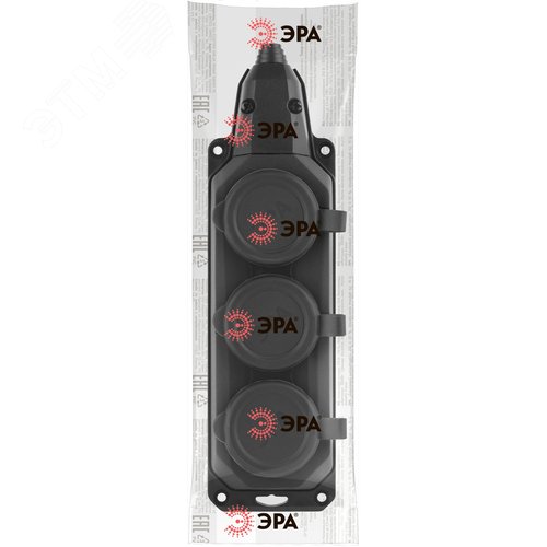 Колодка каучуковая с/з 3 гнезда 16A IP44 черная K-3e-B-IP44 - фото 6