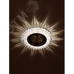 Светильник точечный декоративный cо светодиодной подсветкой MR16, прозрачный DK LD35 SL/WH 4