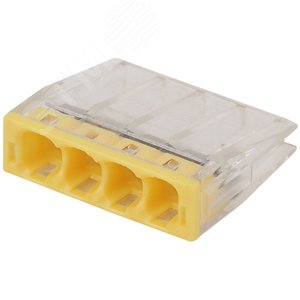 Клемма СМК компактная серии 204, 4 отверстия, 0,5-2,5 мм2 NO-224-30